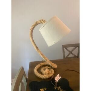 Vintage Audoux Minet Style‎ Marine Nautical Coastal Coiled Rope Table Lamp